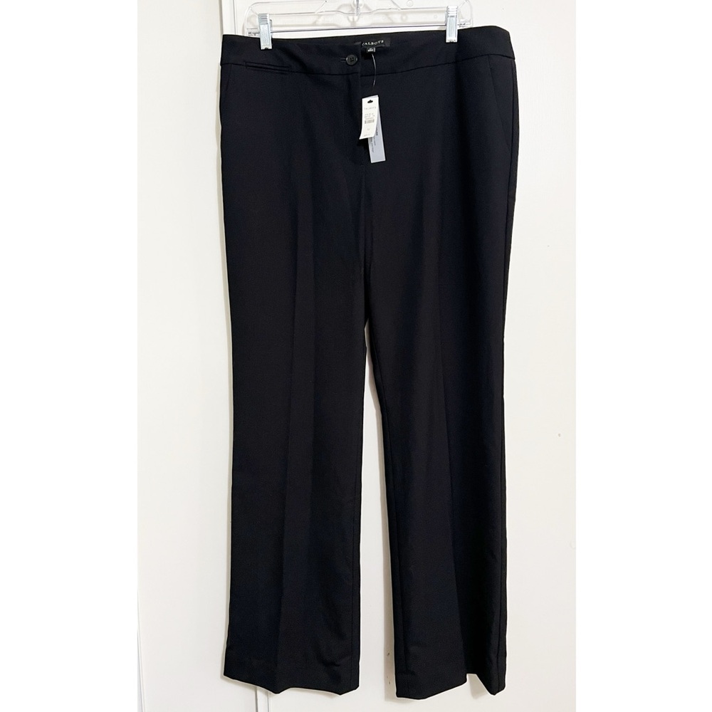 NWT Talbots Signature Trousers 12 Black - Picture 1 of 9